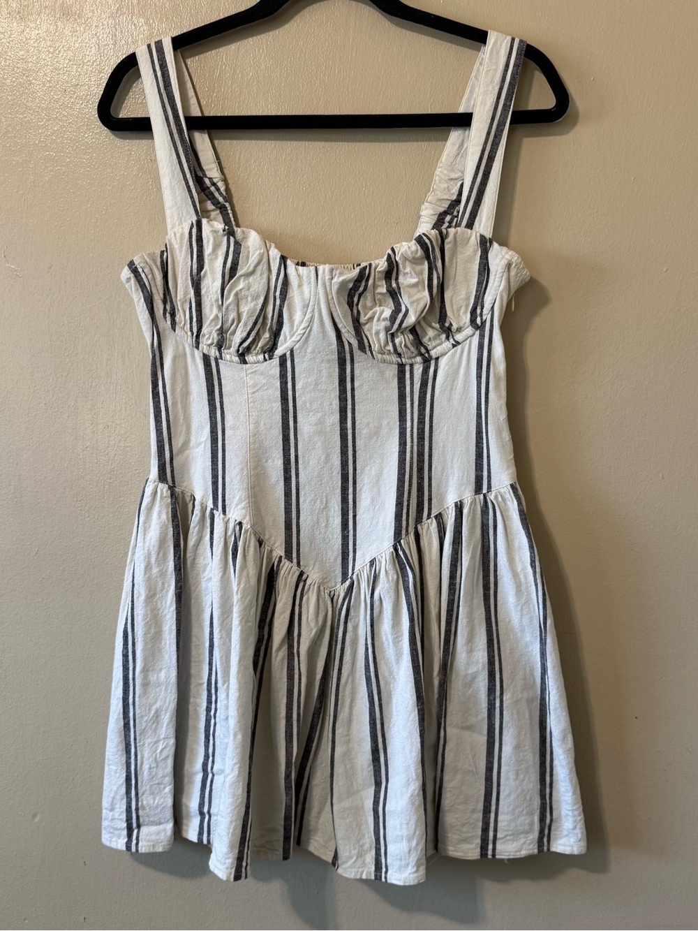 Future Collective milkmaid drop waist striped dress